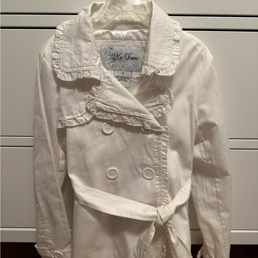 Me Jane Girl’s White Trench Coat